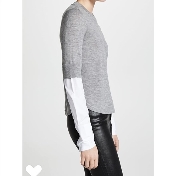 Worn once, Veronica Beard Roscoe Sweater Grey Melange - Picture 5 of 9